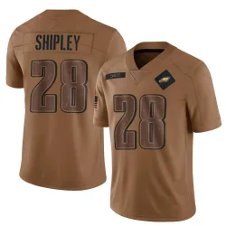 Men's Will Shipley Philadelphia Eagles No.28 Limited 2023 Salute To Service Jersey - Brown