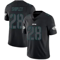 Men's Will Shipley Philadelphia Eagles No.28 Limited Jersey - Black Impact
