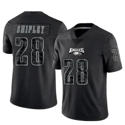 Men's Will Shipley Philadelphia Eagles No.28 Limited Reflective Jersey - Black