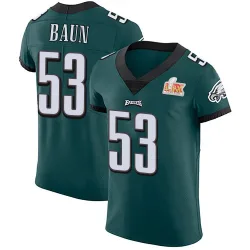 Men's Zack Baun Philadelphia Eagles No.53 Elite Midnight Team Color Vapor Untouchable Super Bowl LIX Jersey - Green