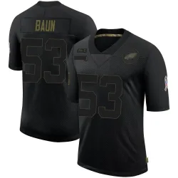 Men's Zack Baun Philadelphia Eagles No.53 Limited 2020 Salute To Service Jersey - Black