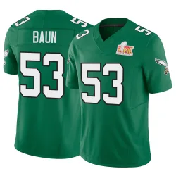 Men's Zack Baun Philadelphia Eagles No.53 Limited Kelly Alternate Vapor F.U.S.E. Super Bowl LIX Jersey - Green