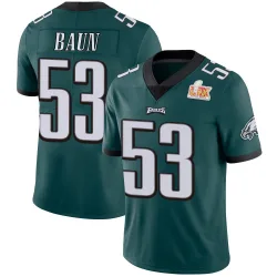 Men's Zack Baun Philadelphia Eagles No.53 Limited Midnight Team Color Vapor Untouchable Super Bowl LIX Jersey - Green