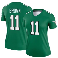 Women's A.J. Brown Philadelphia Eagles No.11 Legend Kelly Alternate Jersey - Green