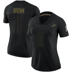 Women's A.J. Brown Philadelphia Eagles No.11 Limited 2020 Salute To Service Jersey - Black