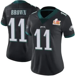 Women's A.J. Brown Philadelphia Eagles No.11 Limited Alternate Vapor Untouchable Super Bowl LIX Jersey - Black