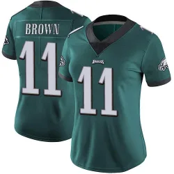 Women's A.J. Brown Philadelphia Eagles No.11 Limited Midnight Team Color Vapor Untouchable Jersey - Green