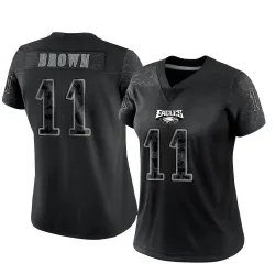 Women's A.J. Brown Philadelphia Eagles No.11 Limited Reflective Jersey - Black