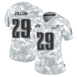 Women's AJ Dillon Philadelphia Eagles No.29 Limited 2024 Salute to Service Jersey - Arctic Camo