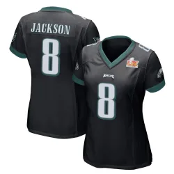 Women's Adoree' Jackson Philadelphia Eagles No.8 Game Alternate Super Bowl LIX Jersey - Black