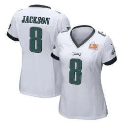 Women's Adoree' Jackson Philadelphia Eagles No.8 Game Super Bowl LIX Jersey - White
