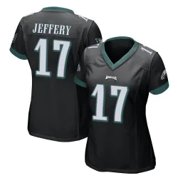 Women's Alshon Jeffery Philadelphia Eagles No.17 Game Alternate Jersey - Black