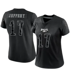 Women's Alshon Jeffery Philadelphia Eagles No.17 Limited Reflective Jersey - Black