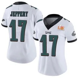 Women's Alshon Jeffery Philadelphia Eagles No.17 Limited Vapor Untouchable Super Bowl LIX Jersey - White