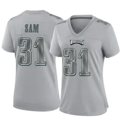 Women's Andre' Sam Philadelphia Eagles No.31 Game Atmosphere Fashion Jersey - Gray