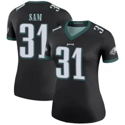 Women's Andre' Sam Philadelphia Eagles No.31 Legend Color Rush Jersey - Black