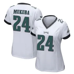 Women's Andrew Mukuba Philadelphia Eagles No.24 Game Jersey - White