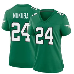 Women's Andrew Mukuba Philadelphia Eagles No.24 Game Kelly Alternate Jersey - Green