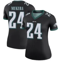 Women's Andrew Mukuba Philadelphia Eagles No.24 Legend Color Rush Jersey - Black