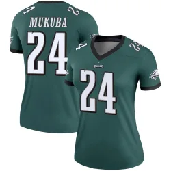 Women's Andrew Mukuba Philadelphia Eagles No.24 Legend Jersey - Green