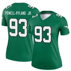 Women's Antwaun Powell-Ryland Jr. Philadelphia Eagles No.93 Legend Kelly Alternate Jersey - Green