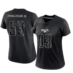 Women's Antwaun Powell-Ryland Jr. Philadelphia Eagles No.93 Limited Reflective Jersey - Black