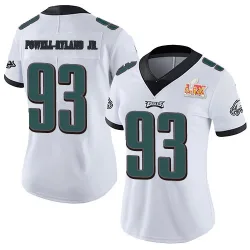 Women's Antwaun Powell-Ryland Jr. Philadelphia Eagles No.93 Limited Vapor Untouchable Super Bowl LIX Jersey - White