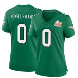 Women's Antwaun Powell-Ryland Philadelphia Eagles No.0 Game Kelly Alternate Super Bowl LIX Jersey - Green