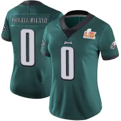 Women's Antwaun Powell-Ryland Philadelphia Eagles No.0 Limited Midnight Team Color Vapor Untouchable Super Bowl LIX Jersey - Gre