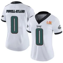 Women's Antwaun Powell-Ryland Philadelphia Eagles No.0 Limited Vapor Untouchable Super Bowl LIX Jersey - White