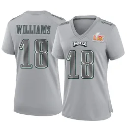 Women's Avery Williams Philadelphia Eagles No.18 Game Atmosphere Fashion Super Bowl LIX Jersey - Gray