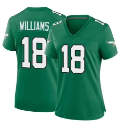 Women's Avery Williams Philadelphia Eagles No.18 Game Kelly Alternate Jersey - Green