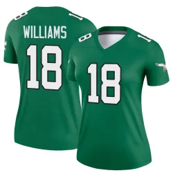 Women's Avery Williams Philadelphia Eagles No.18 Legend Kelly Alternate Jersey - Green
