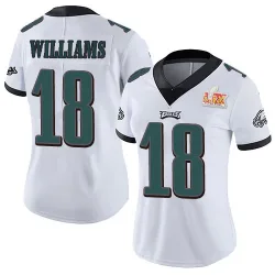 Women's Avery Williams Philadelphia Eagles No.18 Limited Vapor Untouchable Super Bowl LIX Jersey - White
