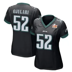 Women's Azeez Ojulari Philadelphia Eagles No.52 Game Alternate Super Bowl LIX Jersey - Black