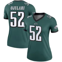 Women's Azeez Ojulari Philadelphia Eagles No.52 Legend Jersey - Green