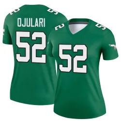 Women's Azeez Ojulari Philadelphia Eagles No.52 Legend Kelly Alternate Jersey - Green