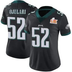 Women's Azeez Ojulari Philadelphia Eagles No.52 Limited Alternate Vapor Untouchable Super Bowl LIX Jersey - Black