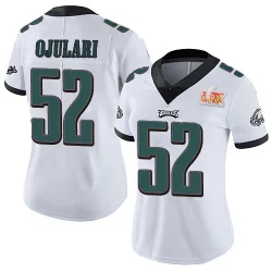 Women's Azeez Ojulari Philadelphia Eagles No.52 Limited Vapor Untouchable Super Bowl LIX Jersey - White