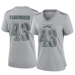Women's Ben VanSumeren Philadelphia Eagles No.43 Game Atmosphere Fashion Jersey - Gray