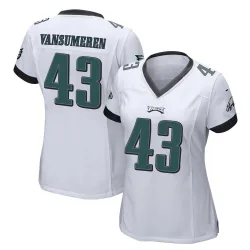 Women's Ben VanSumeren Philadelphia Eagles No.43 Game Jersey - White