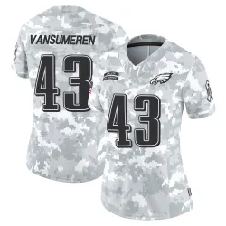 Women's Ben VanSumeren Philadelphia Eagles No.43 Limited 2024 Salute to Service Jersey - Arctic Camo