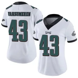 Women's Ben VanSumeren Philadelphia Eagles No.43 Limited Vapor Untouchable Jersey - White
