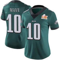 Women's Braden Mann Philadelphia Eagles No.10 Limited Midnight Team Color Vapor Untouchable Super Bowl LIX Jersey - Green