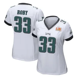 Women's Bradley Roby Philadelphia Eagles No.33 Game Super Bowl LIX Jersey - White