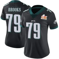 Women's Brandon Brooks Philadelphia Eagles No.79 Limited Alternate Vapor Untouchable Super Bowl LIX Jersey - Black