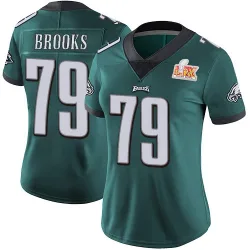 Women's Brandon Brooks Philadelphia Eagles No.79 Limited Midnight Team Color Vapor Untouchable Super Bowl LIX Jersey - Green