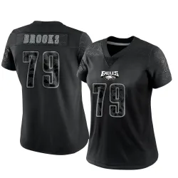 Women's Brandon Brooks Philadelphia Eagles No.79 Limited Reflective Jersey - Black