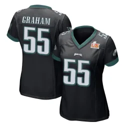 Women's Brandon Graham Philadelphia Eagles No.55 Game Alternate Super Bowl LIX Jersey - Black