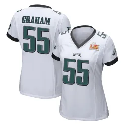 Women's Brandon Graham Philadelphia Eagles No.55 Game Super Bowl LIX Jersey - White